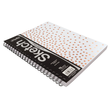 Rose Gold Dots Poly Sketch Book