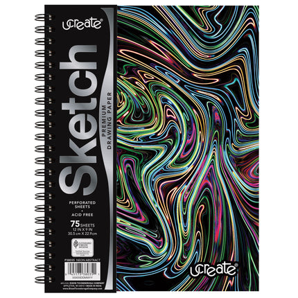 Neon Abstract Poly Sketch Book
