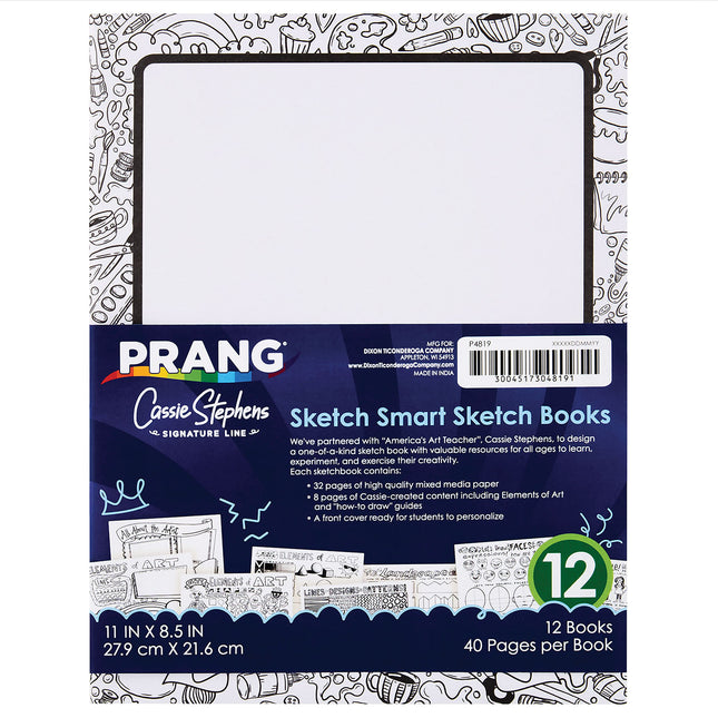 Sketch Smart Sketch Book, 11" x 8.5", Pack of 12