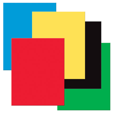 Premium Coated Poster Board, 5 Primary Assorted Colors, 22x28