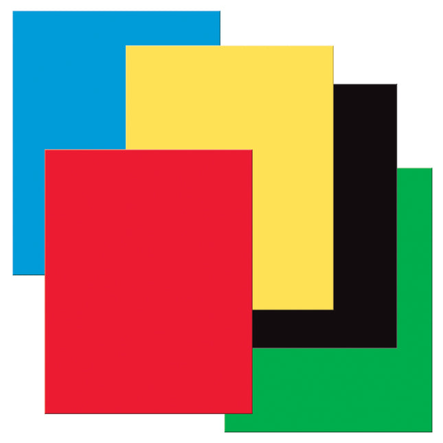 Premium Coated Poster Board, 5 Primary Assorted Colors, 22x28