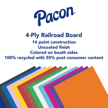 Railroad Board 4-Ply, Black, 22x28