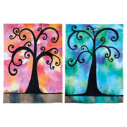 Deluxe Bleeding Art Tissue Squares, 25 Assorted Colors