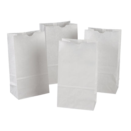 Kraft Bag, White, 50 Bags