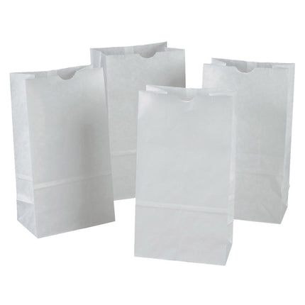 Kraft Bag, White, 100 Bags