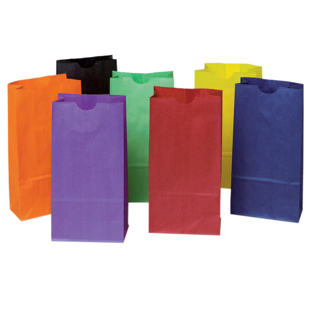 Kraft Bags, Assorted Bright Colors, 28 Mini Bags