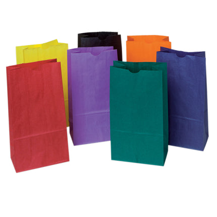 Kraft Bag, Assorted Bright Colors, 28 Bags