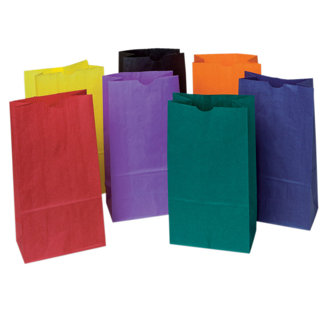 Kraft Bag, Assorted Bright Colors, 28 Bags