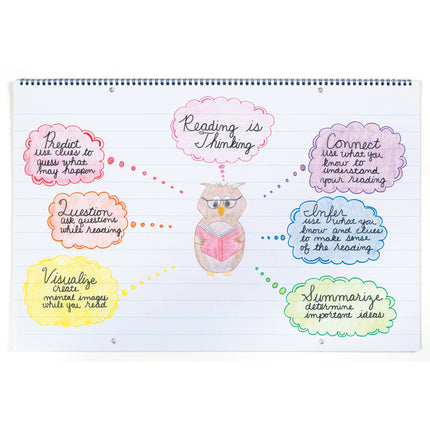 Chart Tablet, Cursive Cover, 1" Ruled, 24" x 16", 30 Sheets