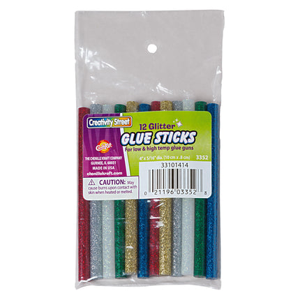 Hot Glue Sticks, 6 Assorted Glitter Colors