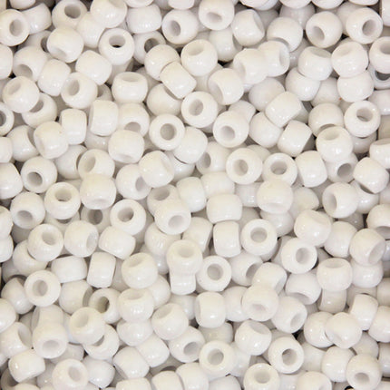 Pony Beads, White, 1000 Pieces
