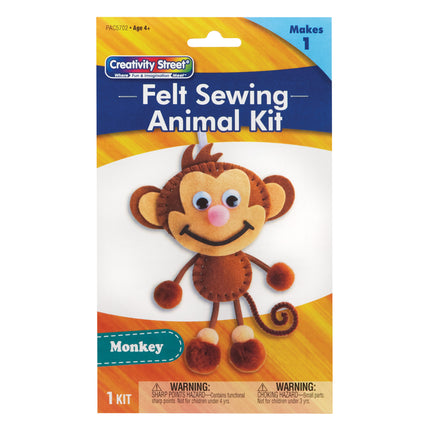 Felt Sewing Animal Kit, Monkey