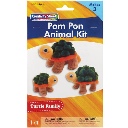 Pom Pon Animal Kit, Turtle Family