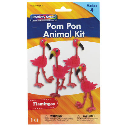 Pom Pon Animal Kit, Flamingos
