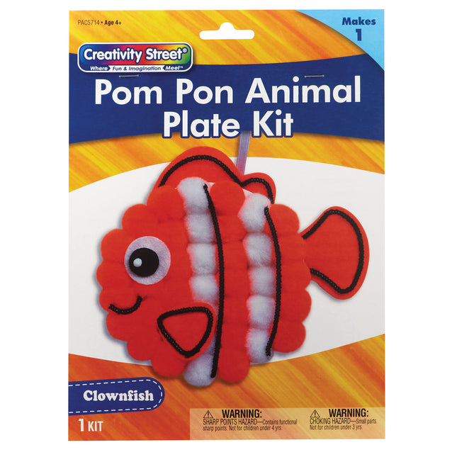 Pom Pon Animal Plate Kit, Clownfish, 1 Kit