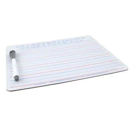 Handwriting Whiteboard Dry Erase Set, 2-Sided, Ruled/Plain, with Marker/Eraser, 9" x 12"