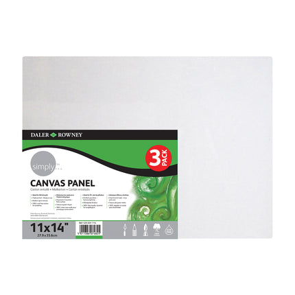 Canvas Panels Set 11x14in 3/pk White