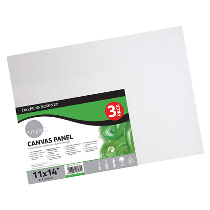 Canvas Panels Set 11x14in 3/pk White