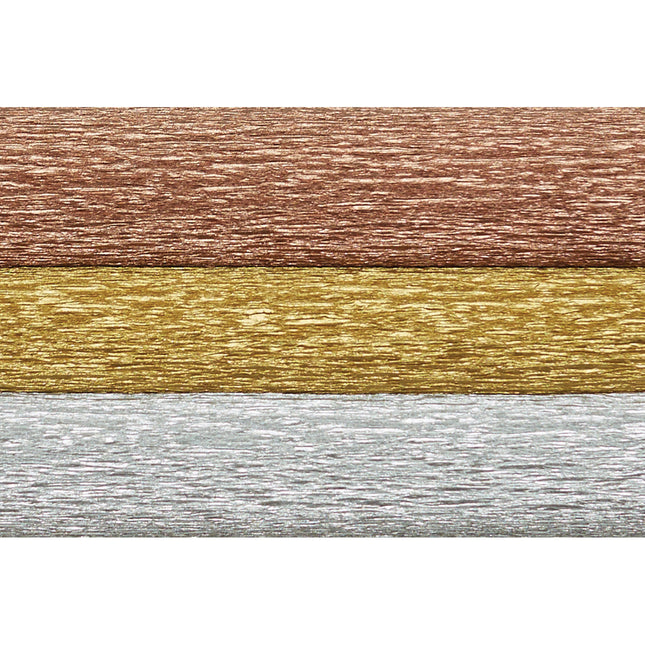 Extra Fine Crepe Paper, Metallic Assortment
