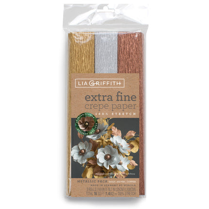 Extra Fine Crepe Paper, Metallic Assortment