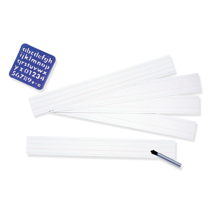 Zaner-Bloser™ Sentence Strips, White, 1-1/2 in x 3/4 in x 3/4 in ruled 3" x 24", 100 Strips