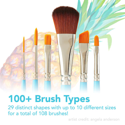 Select Angle Shader Brush 1/2 Inch Series 3750 Short Blue Handle