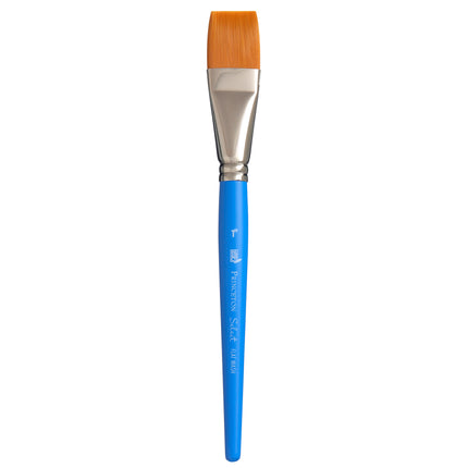 Select Flat Wash Brush Size 1in Series 3750 Short Blue Handle