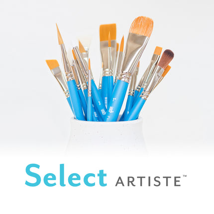 Select Round Brush Size 12 Natural Series 3750 Short Blue Handle