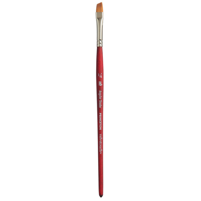 Velvetouch Angle Shader Size 1/4in Series 3950 Short Scarlet Handle