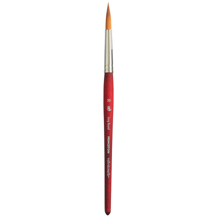 Velvetouch Long Round Brush Size 10 Series 3950 Short Scarlet Handle