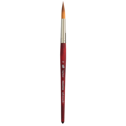 Velvetouch Long Round Brush Size 12 Series 3950 Short Scarlet Handle