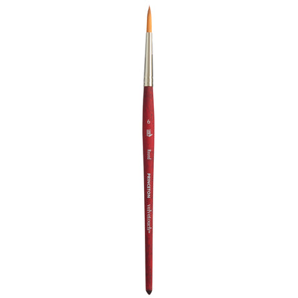 Velvetouch Round Brush Size 6 Series 3950 Short Scarlet Handle