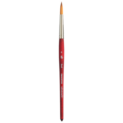 Velvetouch Round Brush Size 8 Series 3950 Short Scarlet Handle