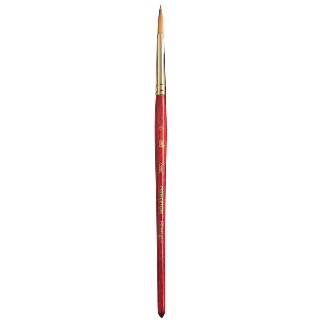 Heritage Round Brush Size 6 Series 4050 Short Scarlet Handle