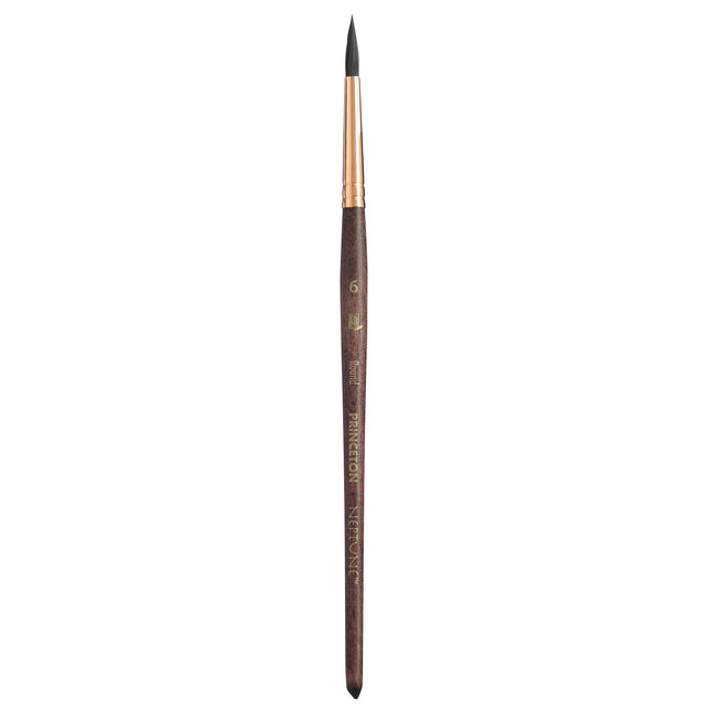 Neptune Round Brush Size 6 Series 4750 Short Dark Wood Handle