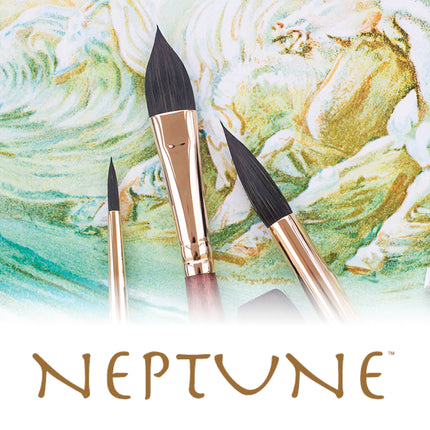 Neptune Round Brush Size 6 Series 4750 Short Dark Wood Handle