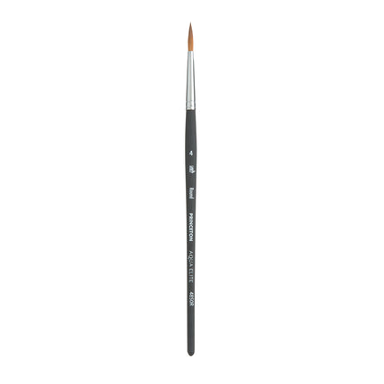 Aqua Elite Round Brush Size 4 Series 4850 Short Matte Blk Handle