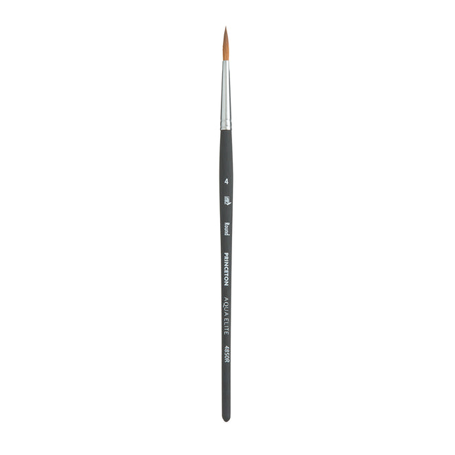 Aqua Elite Round Brush Size 4 Series 4850 Short Matte Blk Handle