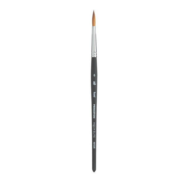 Aqua Elite Round Brush Size 6 Series 4850 Short Matte Blk Handle