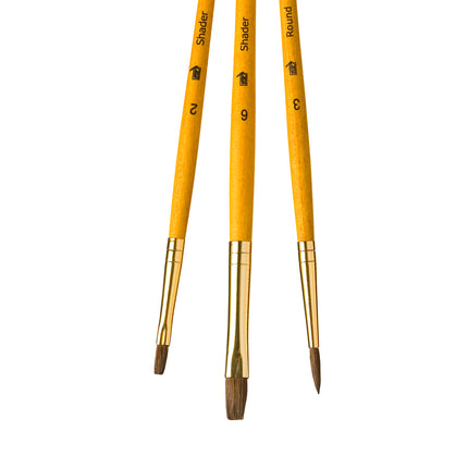 Realvalue Brush St 3ct Ylw W/shader Natural Camel Hair