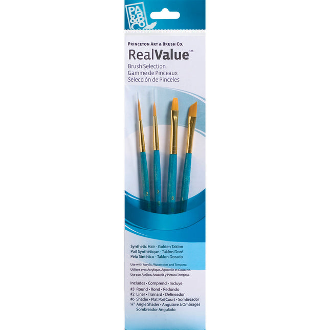 Realvalue Brush St 4ct Blue W/angle Brush