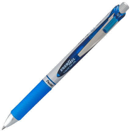 EnerGel RTX Retractable Liquid Gel Pen, Metal Tip, Medium Line, Blue Ink, 1 Dozen