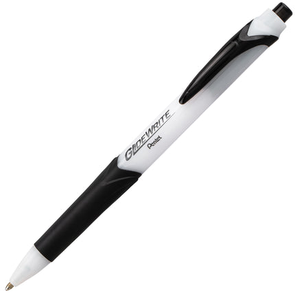 GlideWrite Ballpoint Pen with TechniFlo Ink, Medium Line, Black, 1 Dozen
