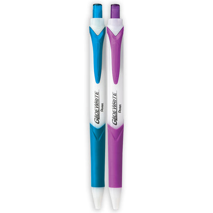GlideWrite Ballpoint Pen with TechniFlo Ink, Medium Line, Assorted Ink, 14-Pack