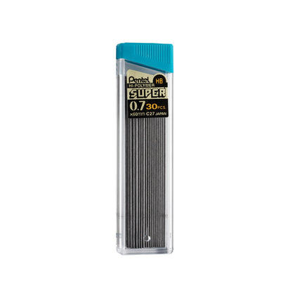 HB Super Hi-Polymer Leads, 0.7mm, Black, 30 leads