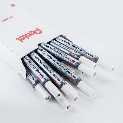 Markathon Pump Dry Erase Marker, Chisel Tip, Black Ink, 1 Dozen