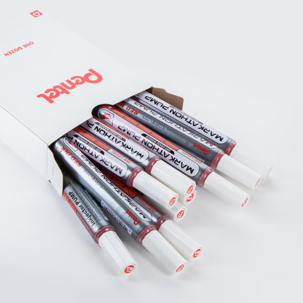 Markathon Pump Dry Erase Marker, Chisel Tip, Red Ink, 1 Dozen