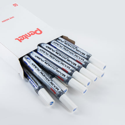Markathon Pump Dry Erase Marker, Chisel Tip, Blue Ink, 1 Dozen