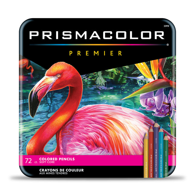 Premier Colored Pencils Tin, Soft Core, Assorted, 72 Count
