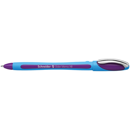 Slider Memo XB Ballpoint Pen, 1.4 mm, Violet Ink, Box of 10 Pens